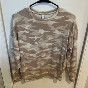 Athleta Camouflage Sweatshirt - Tan and Cream